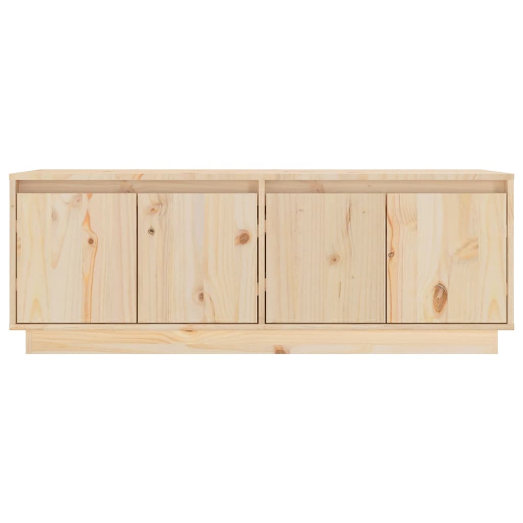 Meuble TV Design en Bois Massif - 110 cm-Mon Meuble TV-Blanc-1-5