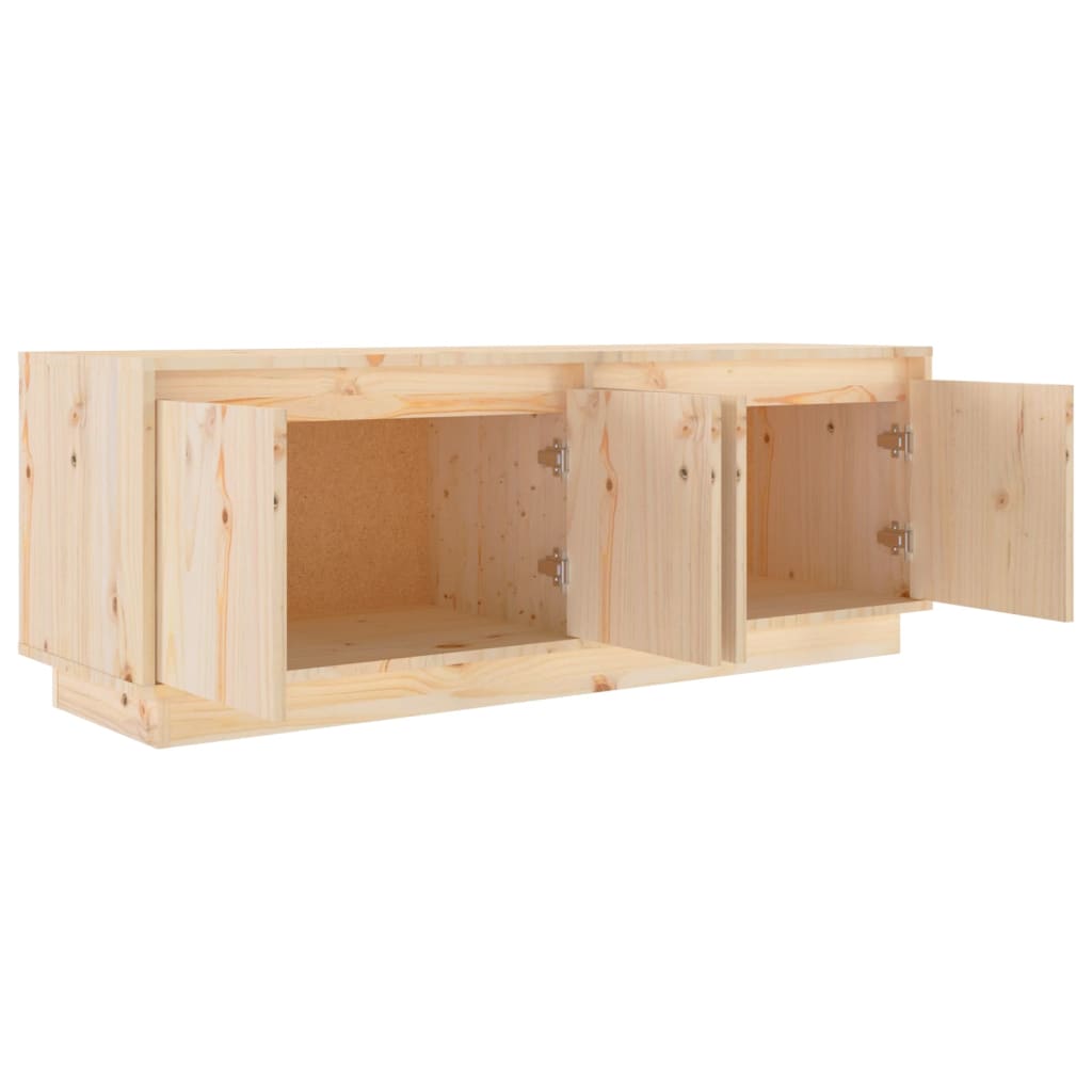 Meuble TV Design en Bois Massif - 110 cm-Mon Meuble TV-Blanc-1-6