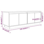 Meuble TV Design en Bois Massif - 110 cm-Mon Meuble TV-Blanc-1-9