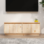 Meuble TV Design en Bois Massif - 110 cm-Mon Meuble TV-Naturel-1-1