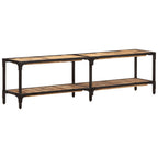 Meuble TV Design en Manguier et Métal - 150 cm-Mon Meuble TV-150 cm-bois de manguier massif-1-10