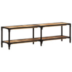 Meuble TV Design en Manguier et Métal - 150 cm-Mon Meuble TV-150 cm-bois de manguier massif-1-11