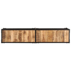 Meuble TV Design en Manguier et Métal - 150 cm-Mon Meuble TV-150 cm-bois de manguier massif-1-3