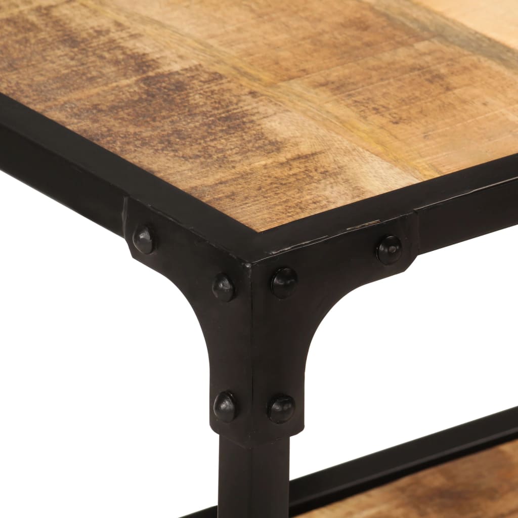 Meuble TV Design en Manguier et Métal - 150 cm-Mon Meuble TV-150 cm-bois de manguier massif-1-4