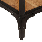 Meuble TV Design en Manguier et Métal - 150 cm-Mon Meuble TV-150 cm-bois de manguier massif-1-5