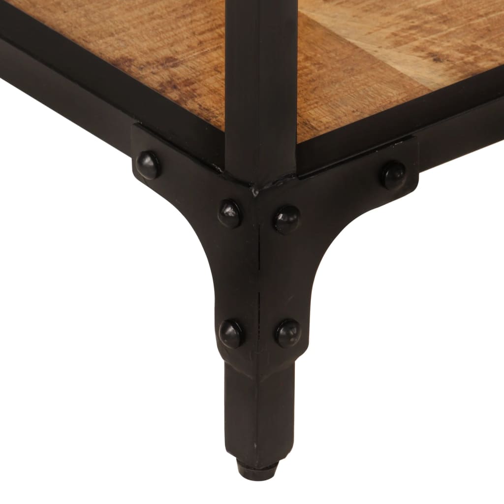Meuble TV Design en Manguier et Métal - 150 cm-Mon Meuble TV-150 cm-bois de manguier massif-1-5