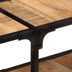 Meuble TV Design en Manguier et Métal - 150 cm-Mon Meuble TV-150 cm-bois de manguier massif-1-6