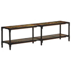 Meuble TV Design en Manguier et Métal - 150 cm-Mon Meuble TV-150 cm-bois de récupération massif-1-12
