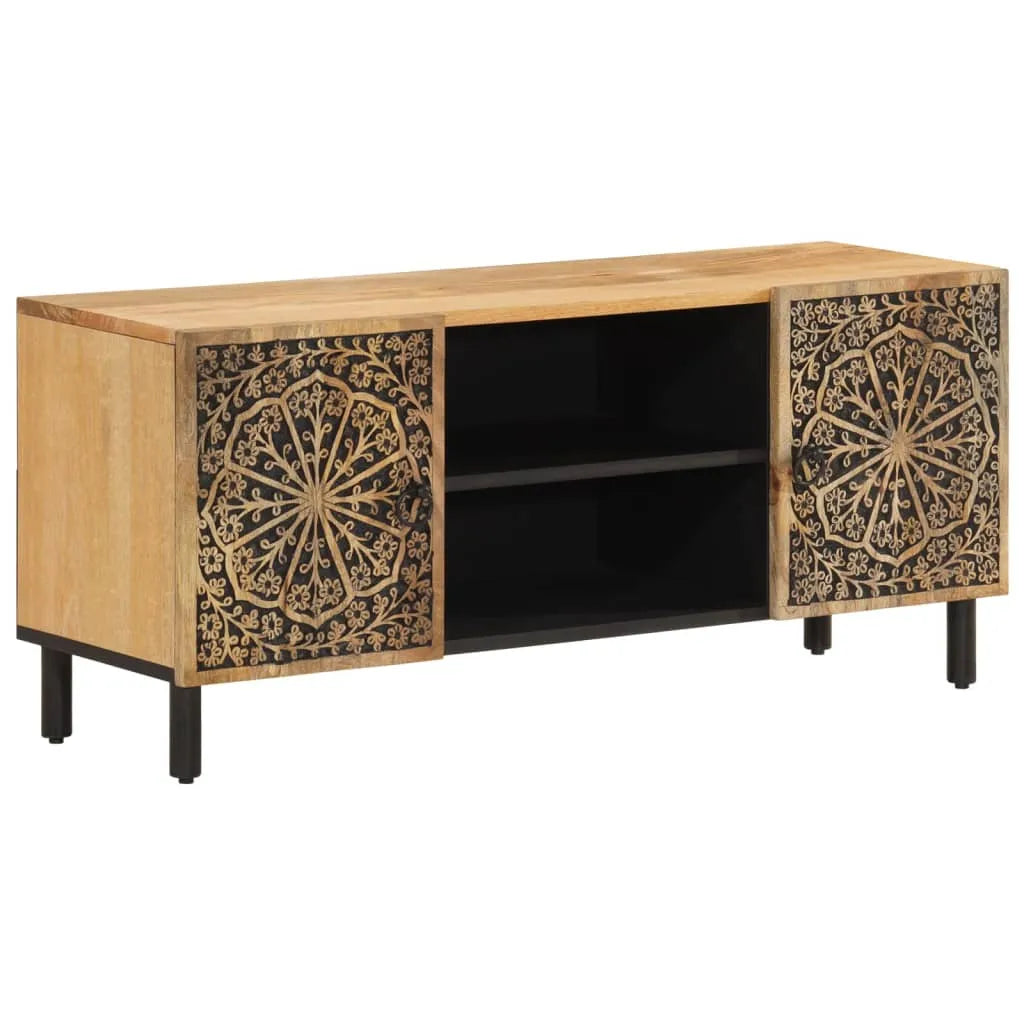Meuble TV Design en Manguier Massif - 105 cm-Mon Meuble TV-1