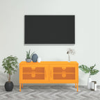 Meuble TV Design en Métal Jaune Moutarde - 105 cm-Mon Meuble TV-jaune moutarde-1-1