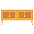 Meuble TV Design en Métal Jaune Moutarde - 105 cm-Mon Meuble TV-jaune moutarde-1-3
