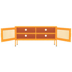 Meuble TV Design en Métal Jaune Moutarde - 105 cm-Mon Meuble TV-jaune moutarde-1-6