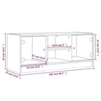 Meuble TV Design en Verre et Bois - 102 cm-Mon Meuble TV-Gris béton-1-11