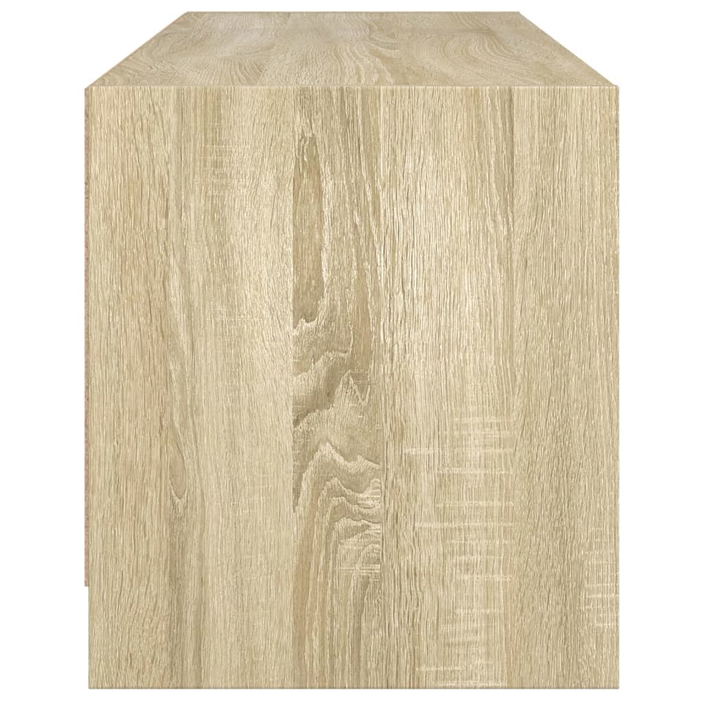 Meuble TV Design en Verre et Bois - 102 cm-Mon Meuble TV-Gris béton-1-7