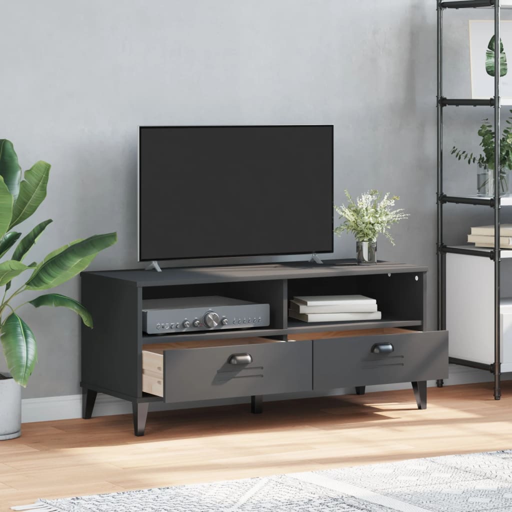Meuble TV Design Gris Anthracite - 106 cm-Mon Meuble TV-Blanc-1-3