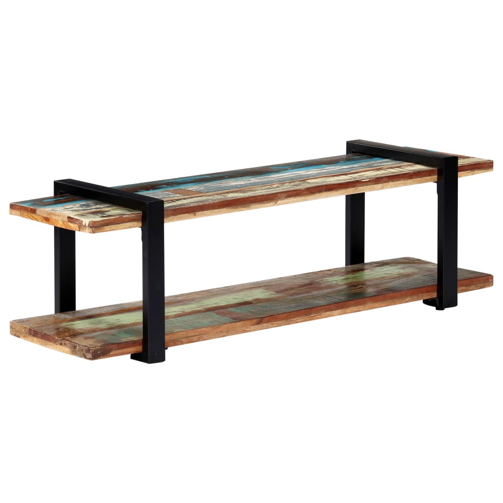 Meuble TV Design Industriel en Manguier et Métal - 160 cm-Mon Meuble TV-130 cm-Bois de récupération massif-11