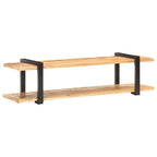 Meuble TV Design Industriel en Manguier et Métal - 160 cm-Mon Meuble TV-160 cm-Bois de manguier brut massif-1