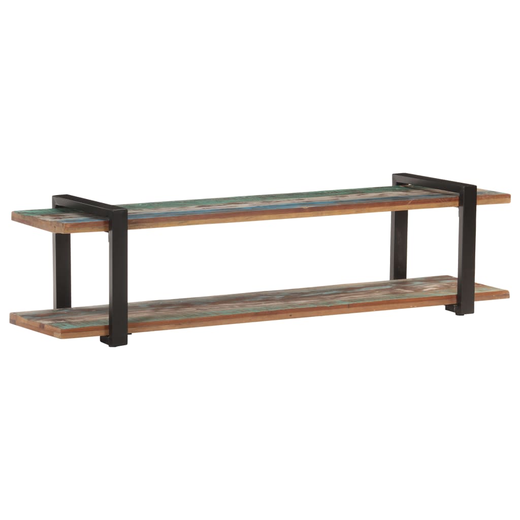 Meuble TV Design Industriel en Manguier et Métal - 160 cm-Mon Meuble TV-160 cm-Bois de récupération massif-13