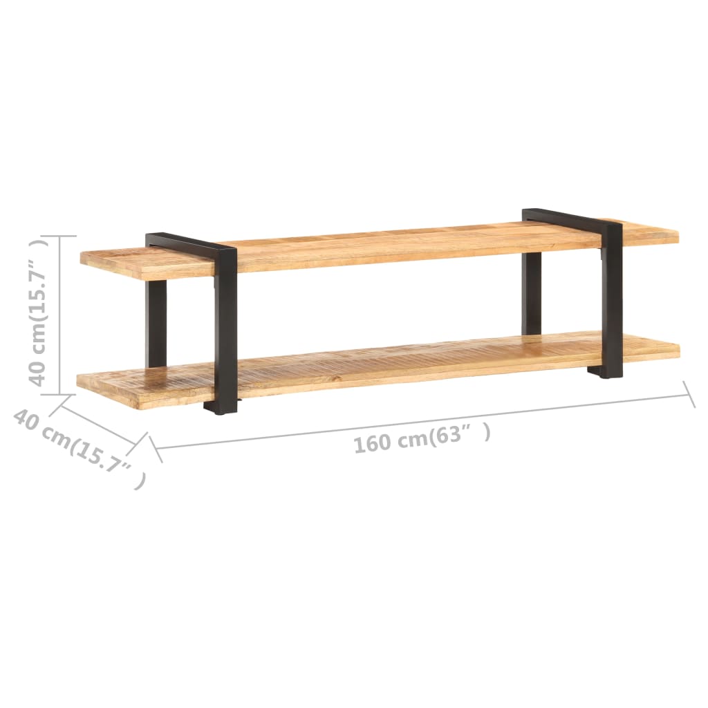Meuble TV Design Industriel en Manguier et Métal - 160 cm-Mon Meuble TV-90 cm-Bois d'acacia massif-6