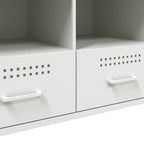 Meuble TV Design Laqué Blanc en Acier - 100 cm-Mon Meuble TV-Noir-1-11
