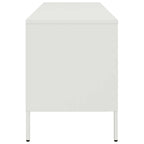 Meuble TV Design Laqué Blanc en Acier - 100 cm-Mon Meuble TV-Noir-1-7