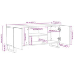 Meuble TV Design Marron Finition Noyer - 105 cm-Mon Meuble TV-Noyer-11