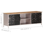 Meuble TV Design Moderne en Manguier et Fer - 120 cm-Mon Meuble TV-7