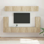 Meuble TV Design Mural Effet Chêne Sonoma - 5 Pièces-Mon Meuble TV-2