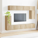 Meuble TV Design Mural Effet Chêne Sonoma - 5 Pièces-Mon Meuble TV-4