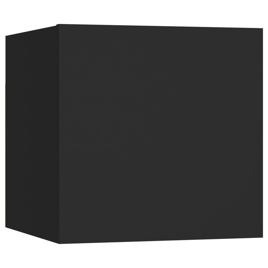 Meuble TV Design Noir et Bois - 6 Pièces-Mon Meuble TV-Gris béton-80 cm-6-7