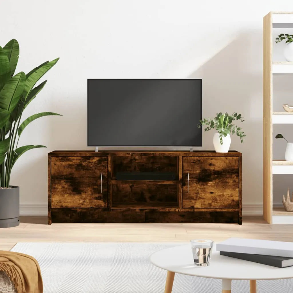 Meuble TV Design Scandinave Couleur Vieux Bois - 102 cm-Mon Meuble TV-Chêne fumé-16