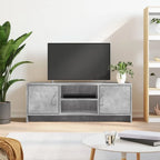 Meuble TV Design Scandinave Couleur Vieux Bois - 102 cm-Mon Meuble TV-Gris béton-13