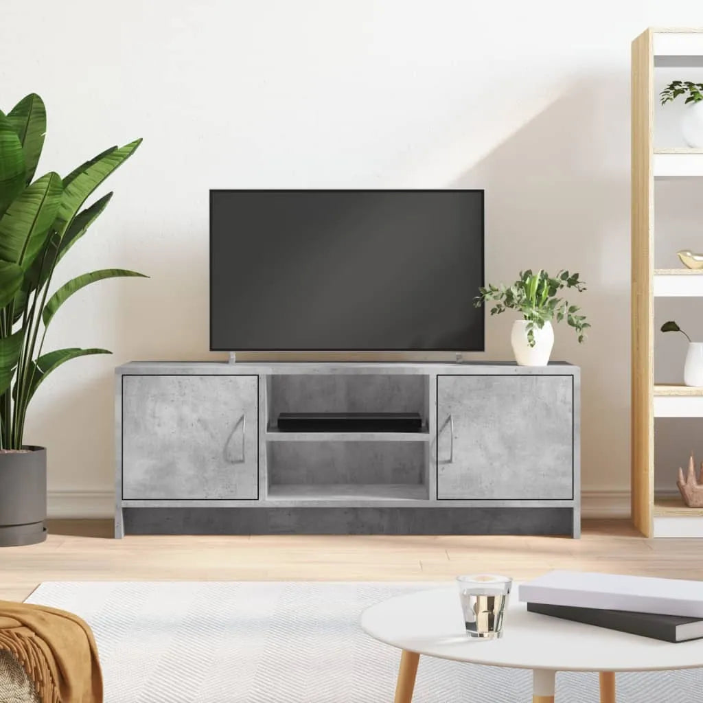 Meuble TV Design Scandinave Couleur Vieux Bois - 102 cm-Mon Meuble TV-Gris béton-13