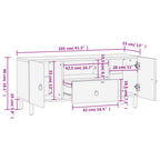 Meuble TV Design sur Pied en Manguier Massif - 105 cm-Mon Meuble TV-12