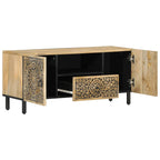 Meuble TV Design sur Pied en Manguier Massif - 105 cm-Mon Meuble TV-4