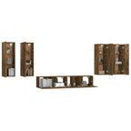 Meuble TV Design Suspendu Effet Chêne Fumé - 6 Pièces-Mon Meuble TV-Chêne fumé-90 cm-6-4