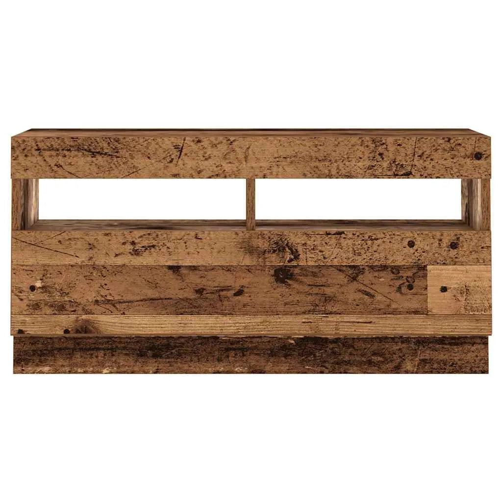 Meuble TV Eclairage LED Couleur Vieux Bois - 260 cm-Mon Meuble TV-Vieux bois-7