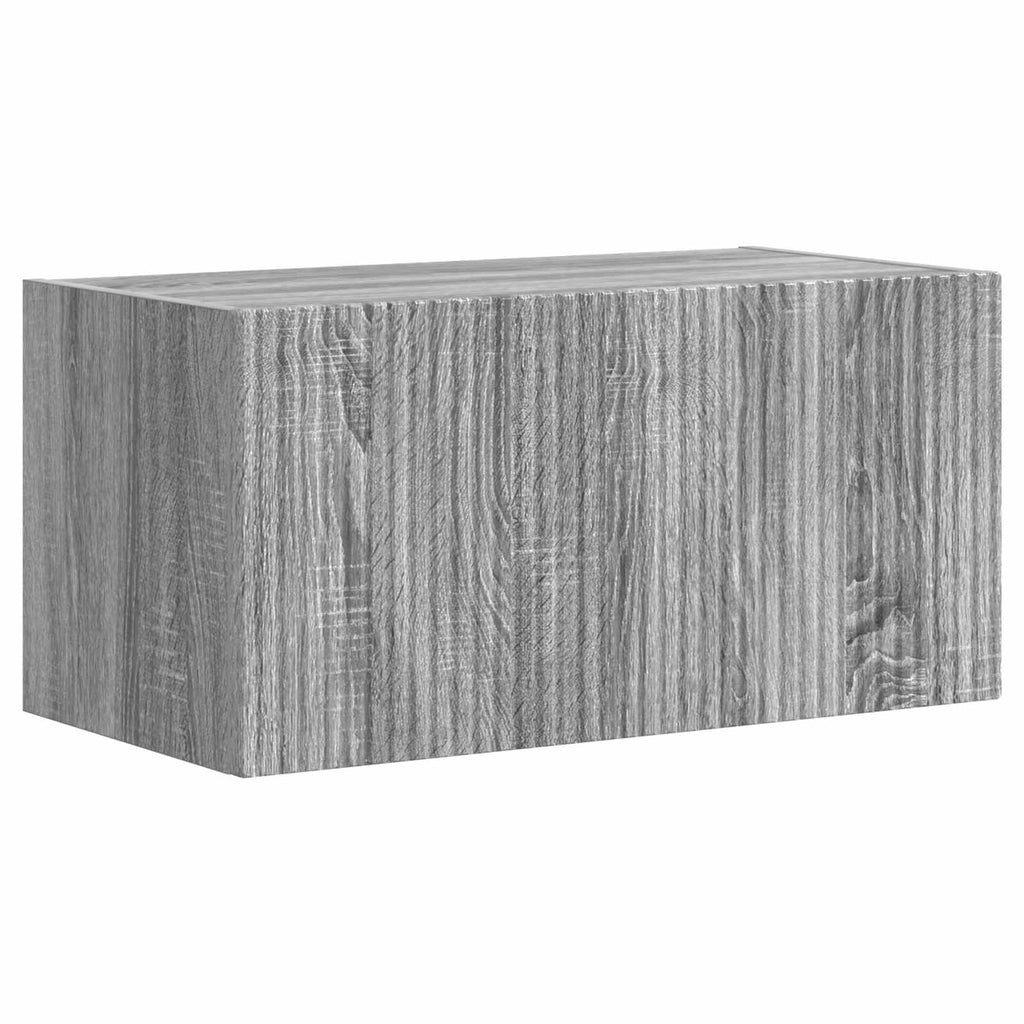 Meuble TV Effet Bois avec Colonne Gris - 4 Pièces-Mon Meuble TV-Sonoma gris-7