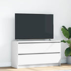 Meuble TV Effet Bois avec Tiroir - 40 cm-Mon Meuble TV-Blanc-100 cm-17