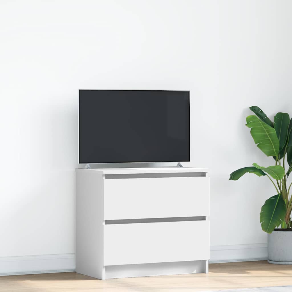 Meuble TV Effet Bois avec Tiroir - 40 cm-Mon Meuble TV-Blanc-60 cm-46