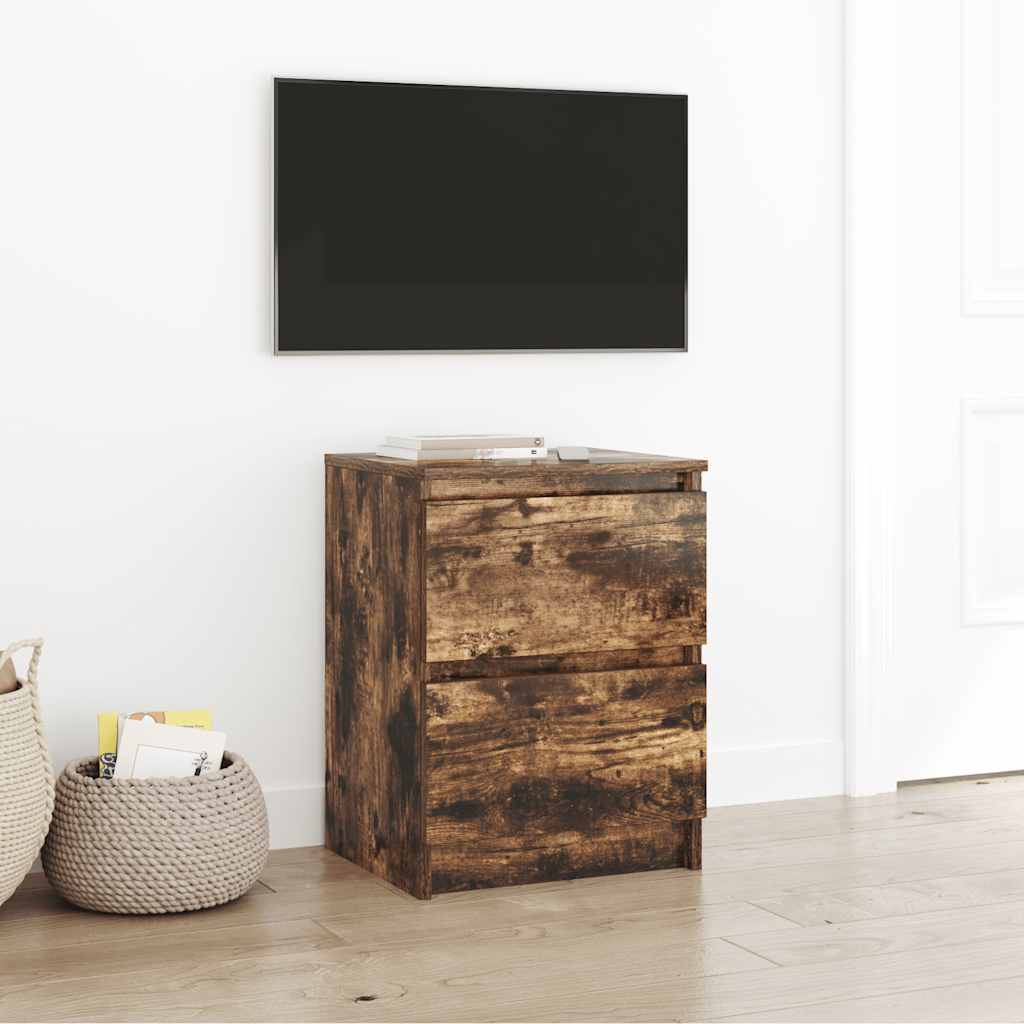 Meuble TV Effet Bois avec Tiroir - 40 cm-Mon Meuble TV-Chêne fumé-40 cm-37