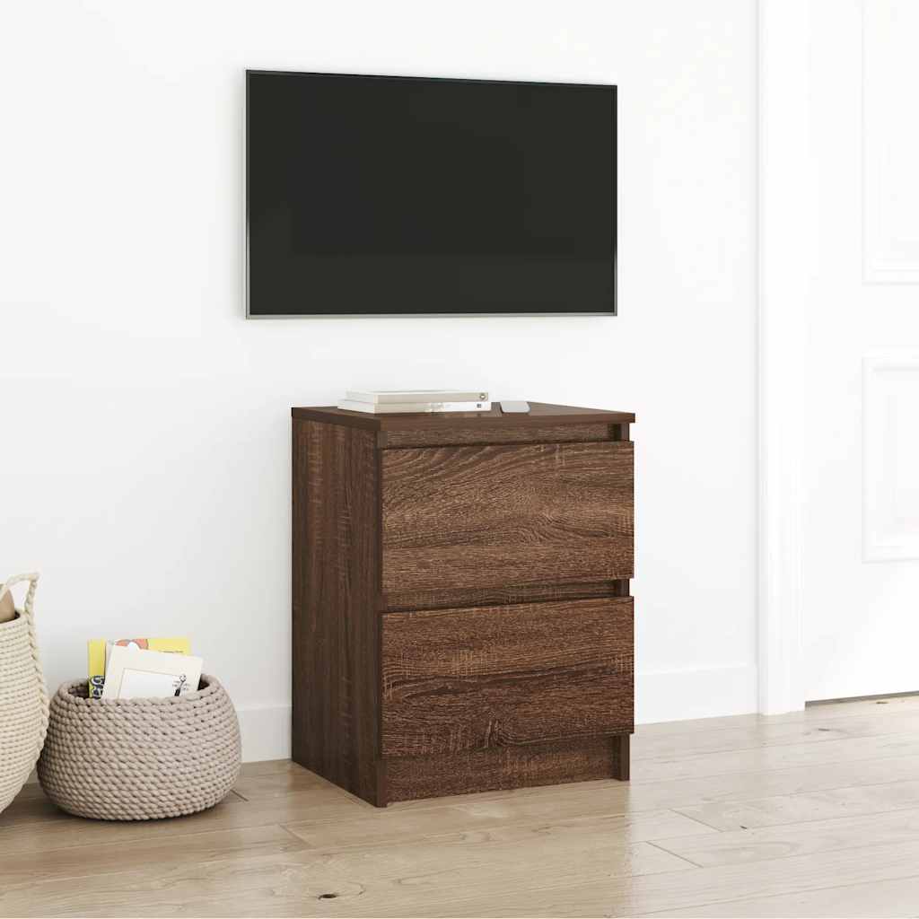 Meuble TV Effet Bois avec Tiroir - 40 cm-Mon Meuble TV-Chêne marron-40 cm-2