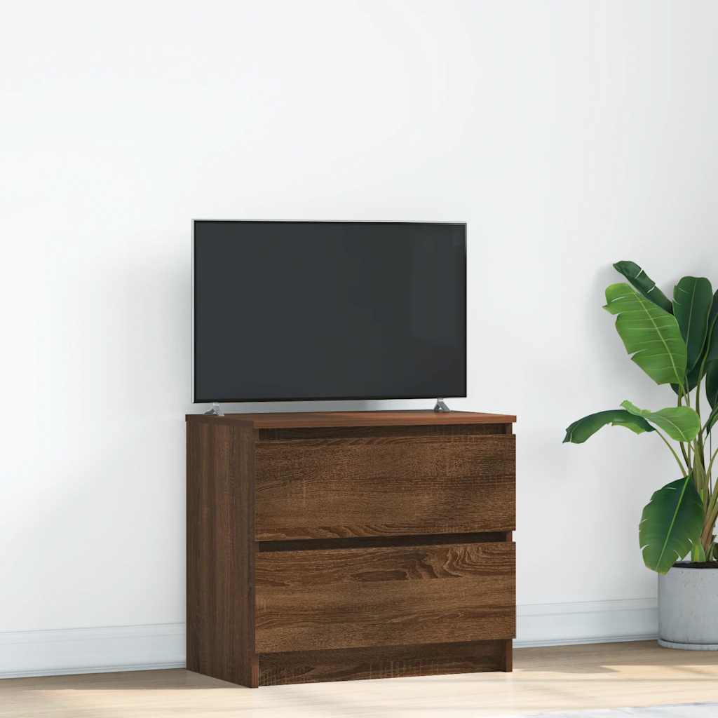 Meuble TV Effet Bois avec Tiroir - 40 cm-Mon Meuble TV-Chêne marron-60 cm-45