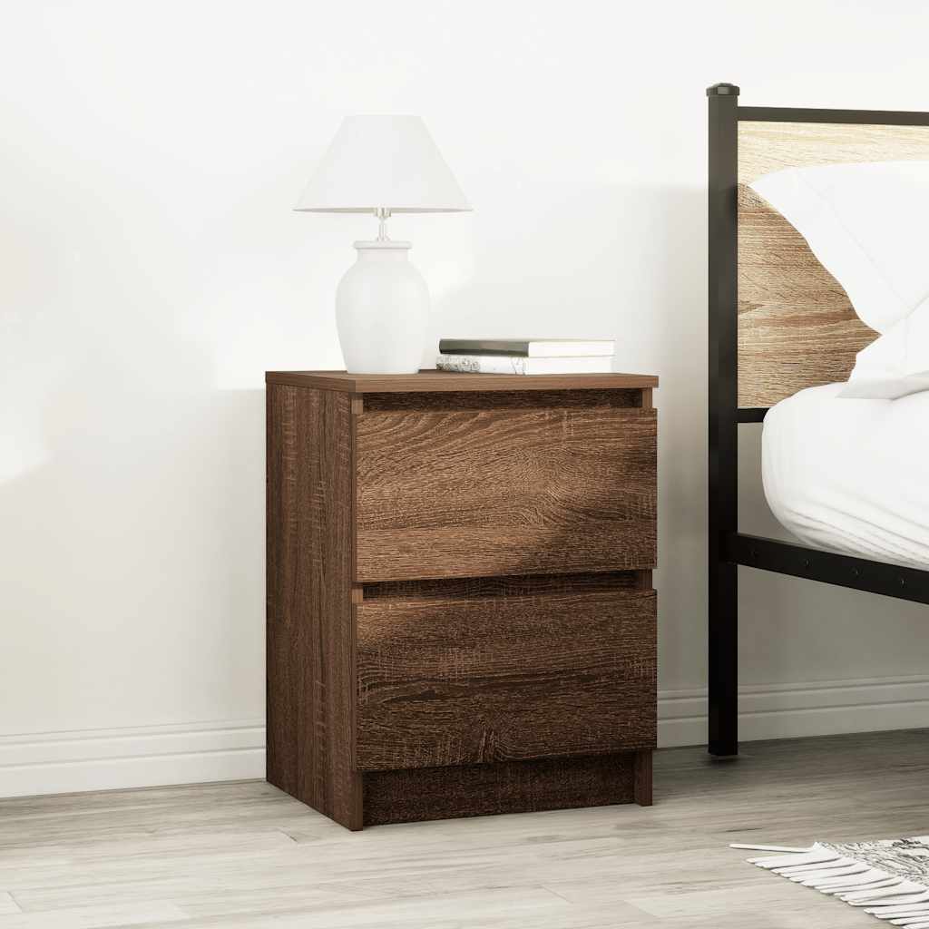 Meuble TV Effet Bois avec Tiroir - 40 cm-Mon Meuble TV-Chêne marron-80 cm-3
