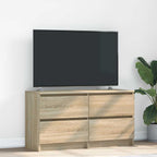 Meuble TV Effet Bois avec Tiroir - 40 cm-Mon Meuble TV-Chêne sonoma-100 cm (4 tiroirs)-13