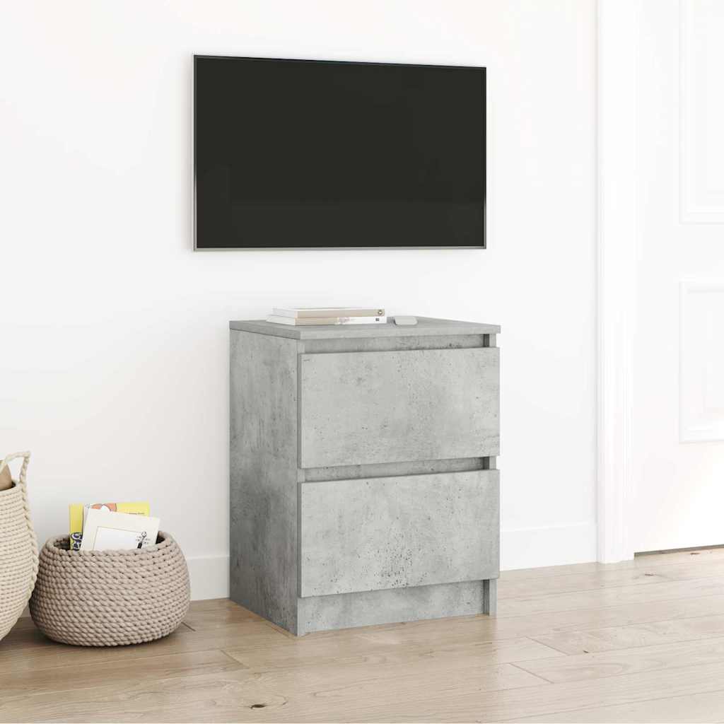 Meuble TV Effet Bois avec Tiroir - 40 cm-Mon Meuble TV-Gris béton-40 cm-31
