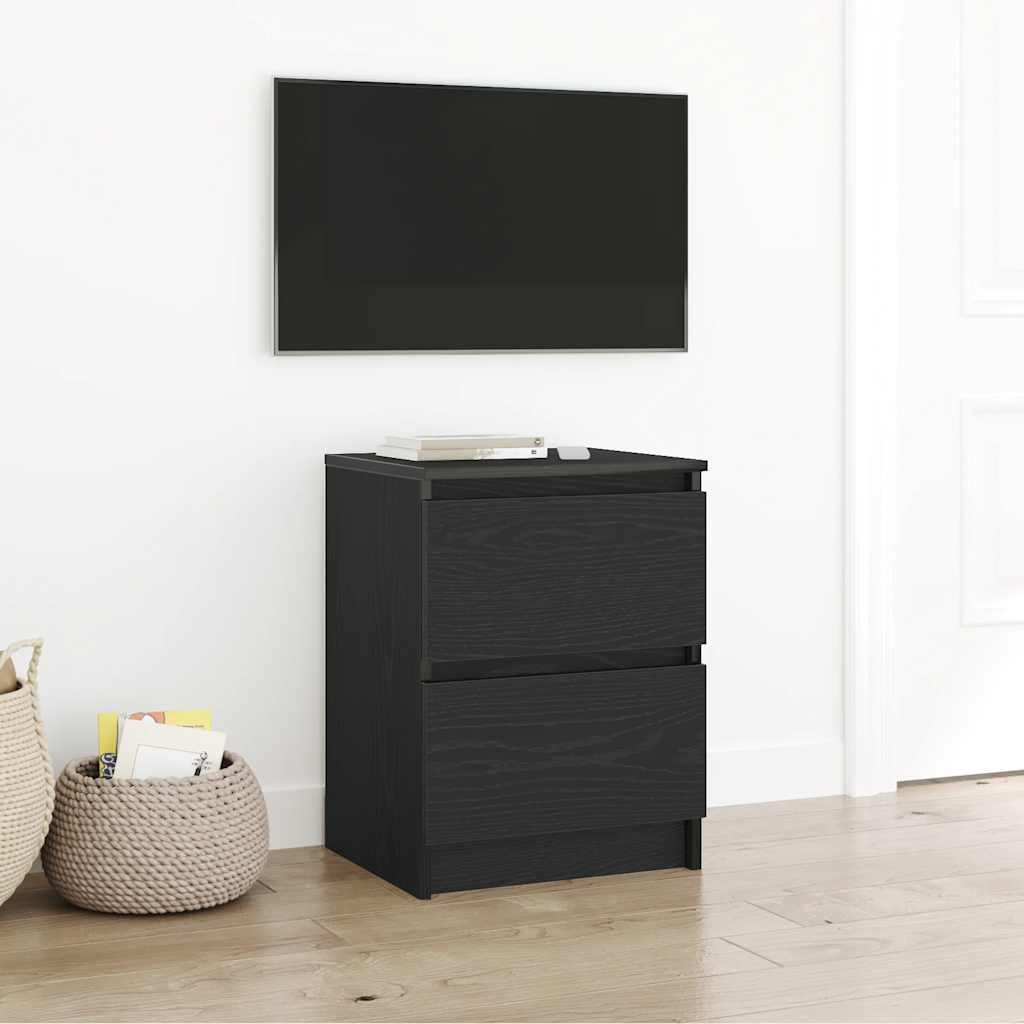 Meuble TV Effet Bois avec Tiroir - 40 cm-Mon Meuble TV-Noir-40 cm-32