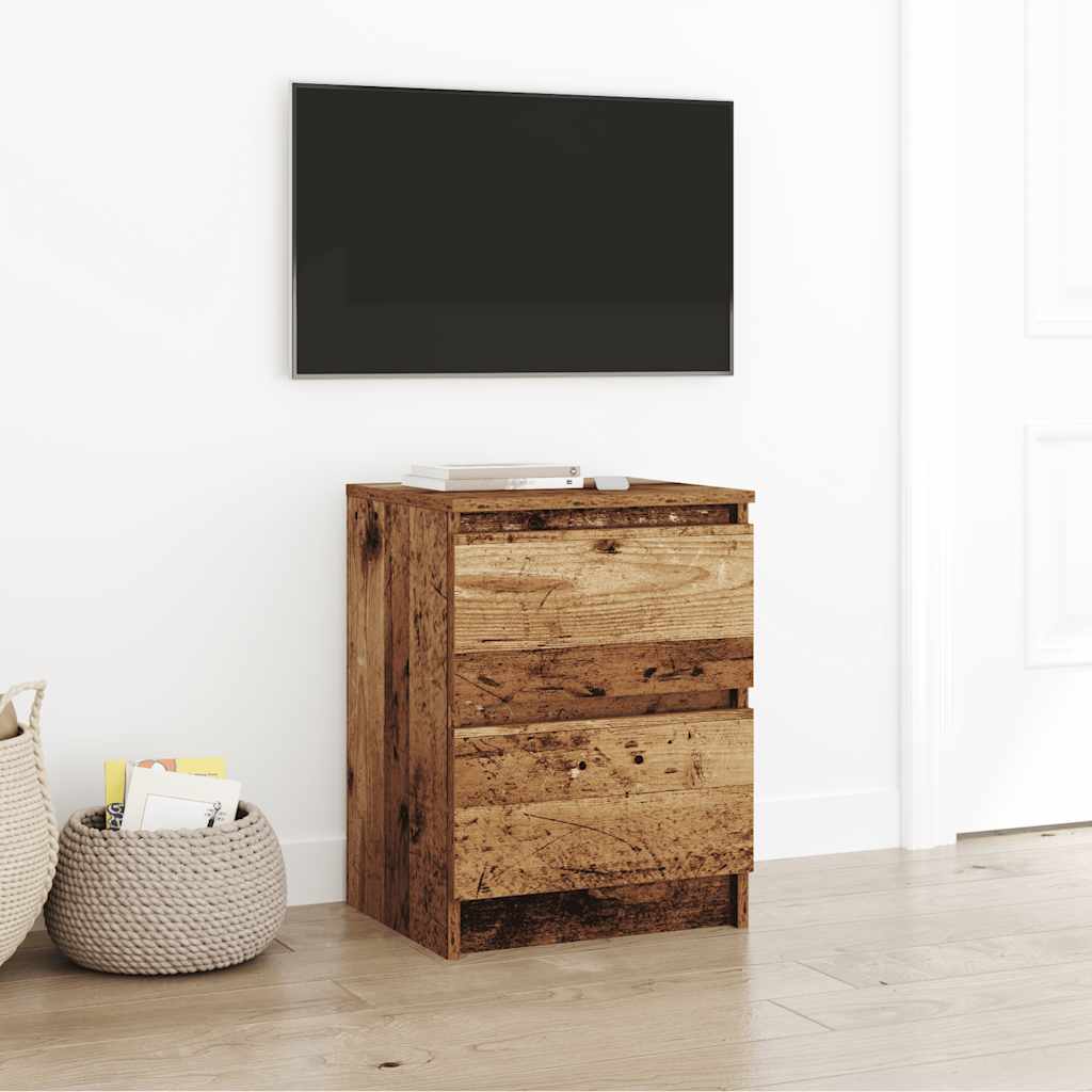 Meuble TV Effet Bois avec Tiroir - 40 cm-Mon Meuble TV-Vieux bois-40 cm-35