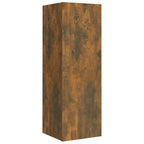 Meuble TV Effet Bois Chêne Fumé - Rangement 4 Pièces-Mon Meuble TV-Chêne noir-80 cm-4-9