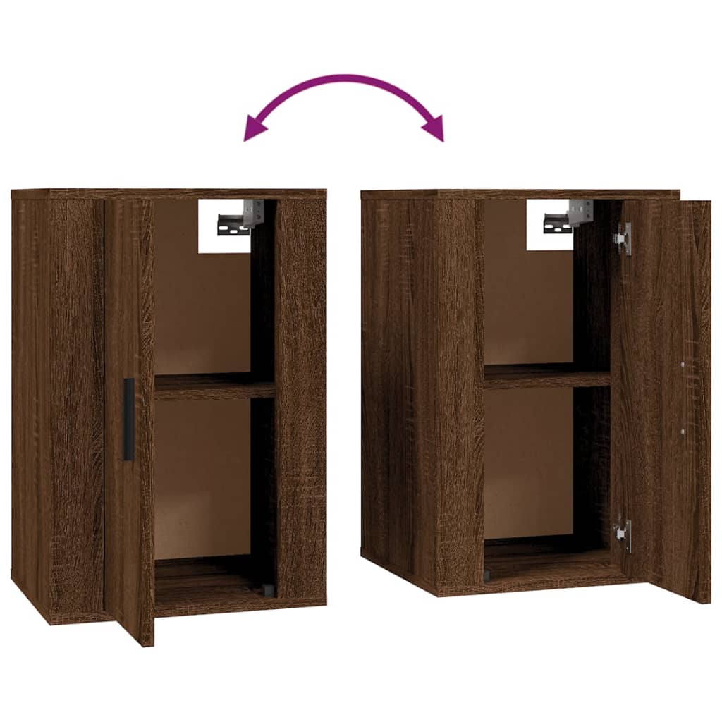 Meuble TV Effet Bois Chêne Marron - 100 cm-Mon Meuble TV-Gris béton-2-7